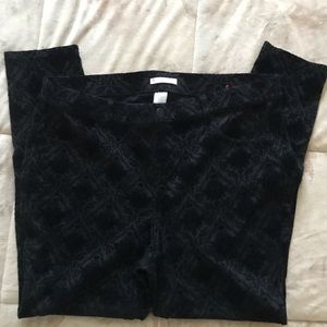 Dress Barn ponte flocked plus size leggings